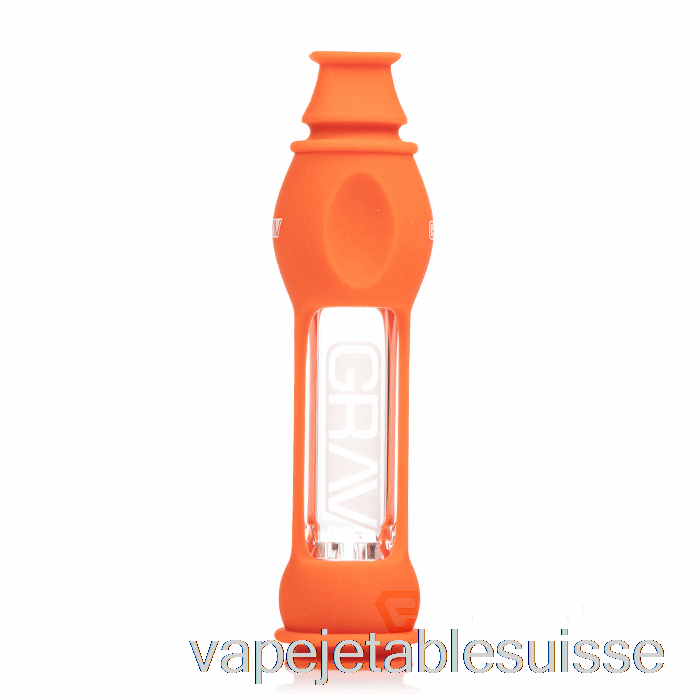 Vape Suisse Grav Octo-taster Avec Peau Silicone Orange écarlate